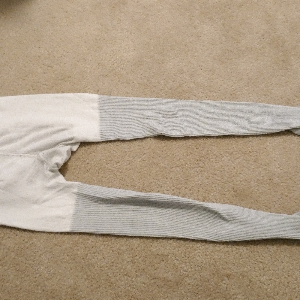 White and light grey thermal winter leggings